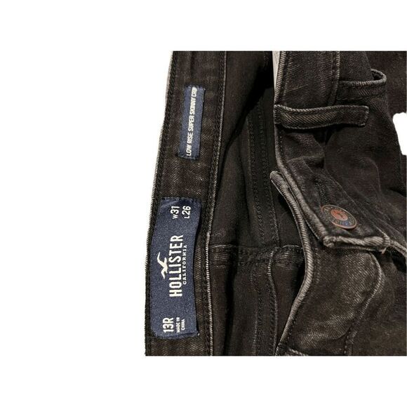 Hollister distressed mid rise super skinny jeans size 31x26 - Picture 5 of 6